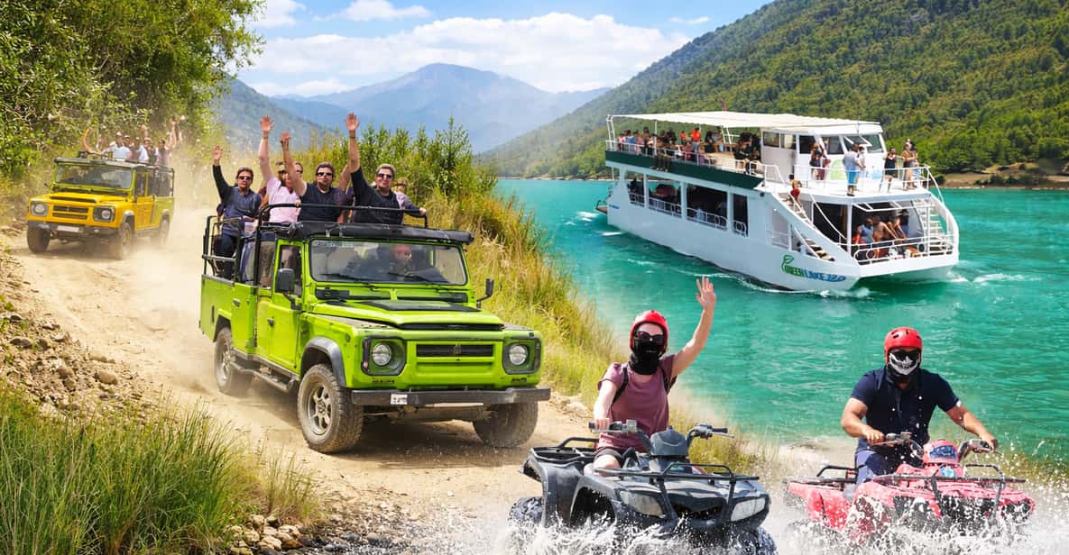 Side: Jeep Safari, Quad Ride, & Green Lake Boat Tour